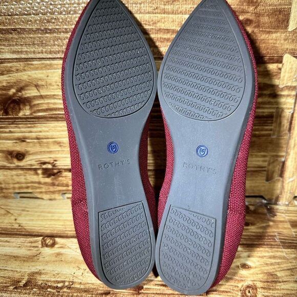 Rothy's The Point Ballet Flats in Orchard Eggplant Slip On Knit Shoe Size 9,5 - Picture 5 of 7